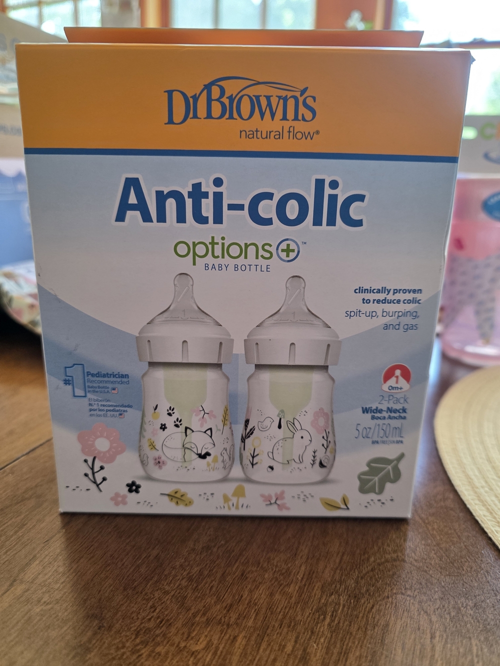 Dr. Brown's Anti-colic Options+ Baby Bottles - Pastel Floral Print